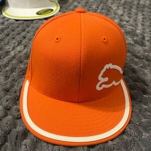 Orange Puma fitted golf hat